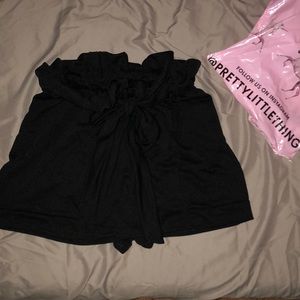 tie high waisted shorts